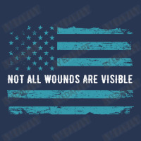 Ptsd Awareness Not All Wounds Are Visible Usa Flag In Tale Colors Men Denim Jacket | Artistshot