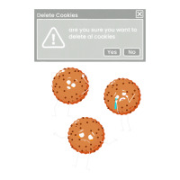 Funny Computer Programmer Delete All Cookies Choco Sticker | Artistshot