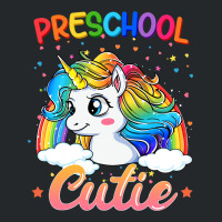 Cutie Preschool Unicorn Rainbow Back To School Kid Crewneck Sweatshirt | Artistshot