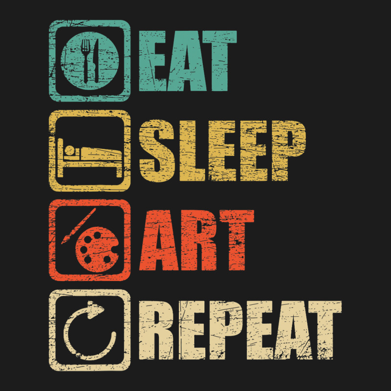 Eat Sleep Art Repeat Funny Artist Painter T-shirt Hoodie & Jogger Set | Artistshot