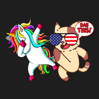 Dabbing Unicorn With Funny Angry Cat Kicking His B Classic T-shirt | Artistshot