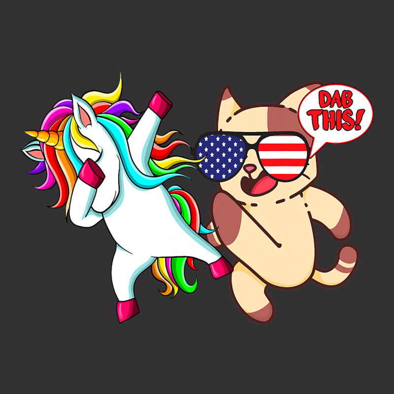 Dabbing Unicorn With Funny Angry Cat Kicking His B Vintage Short by GiovayPool | Artistshot