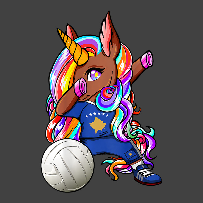 Dabbing Brown Skin Unicorn Kosovo Volleyball Fans  Vintage T-shirt | Artistshot