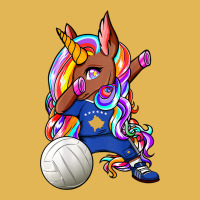 Dabbing Brown Skin Unicorn Kosovo Volleyball Fans  Vintage Hoodie And Short Set | Artistshot