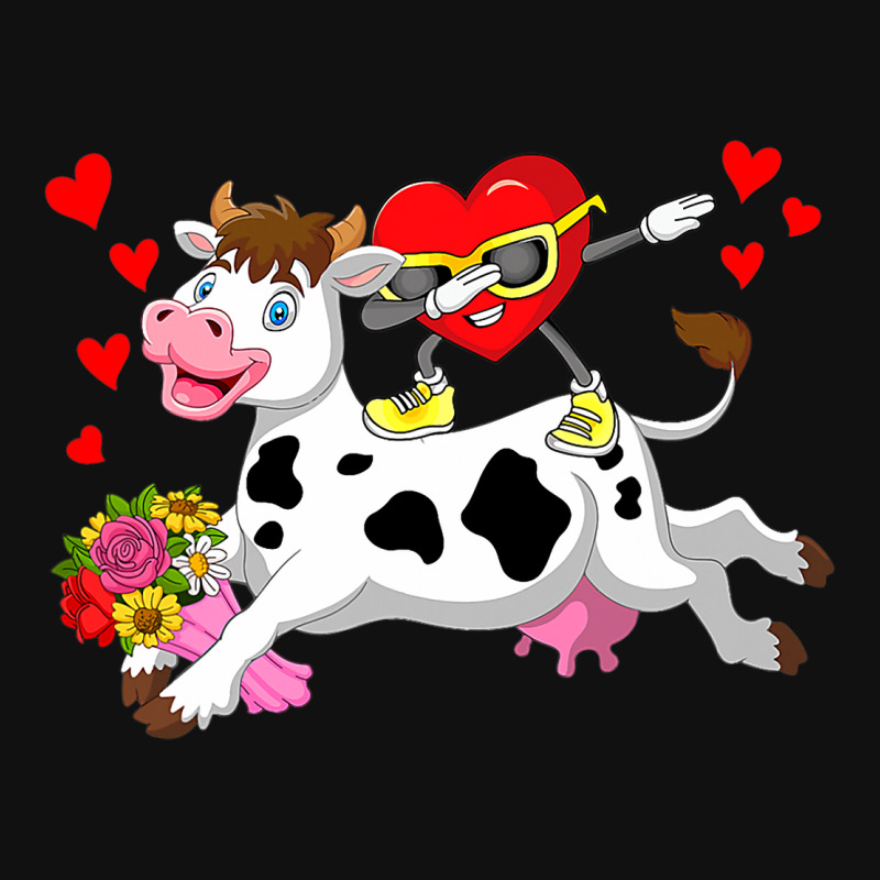 Dabbing Heart Sunglasses Riding Cow Farmer Valenti Graphic T-shirt | Artistshot