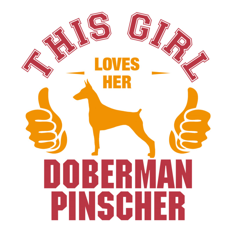 This Girl Loves Her Doberman Pinscher Raglan Crop Top by tshiart | Artistshot