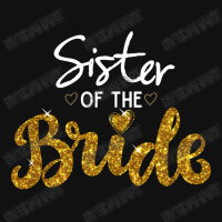 Sister Of The Bride Cute Golden Glitter Imitation Bridal Party Sister' Baby Bibs | Artistshot