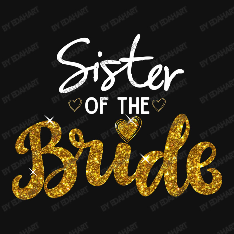 Sister Of The Bride Cute Golden Glitter Imitation Bridal Party Sister' Baby Beanies by EdahArt | Artistshot