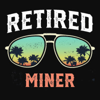 Funny Retired Miner Beach Palm Tree Sunglasses Men Crop Top | Artistshot