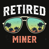 Funny Retired Miner Beach Palm Tree Sunglasses Men Scorecard Crop Tee | Artistshot