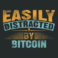 Easily Distracted By Bitcoin Miner Mining Trading Women's Triblend Scoop T-shirt | Artistshot