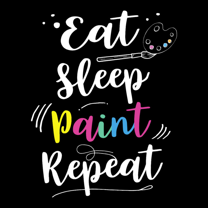 Eat Sleep Paint Repeat Shirt Artist Painter Gifts  Fleece Short | Artistshot