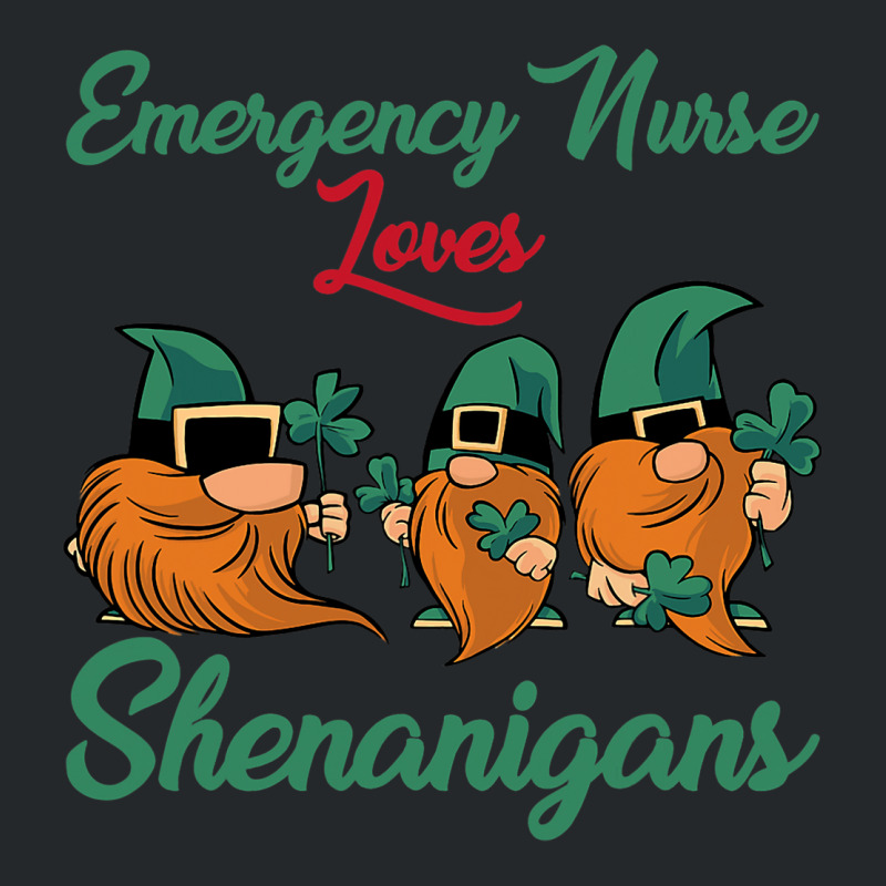 Emergency Nurse Loves Shenanigans St. Patricks Day Crewneck Sweatshirt | Artistshot