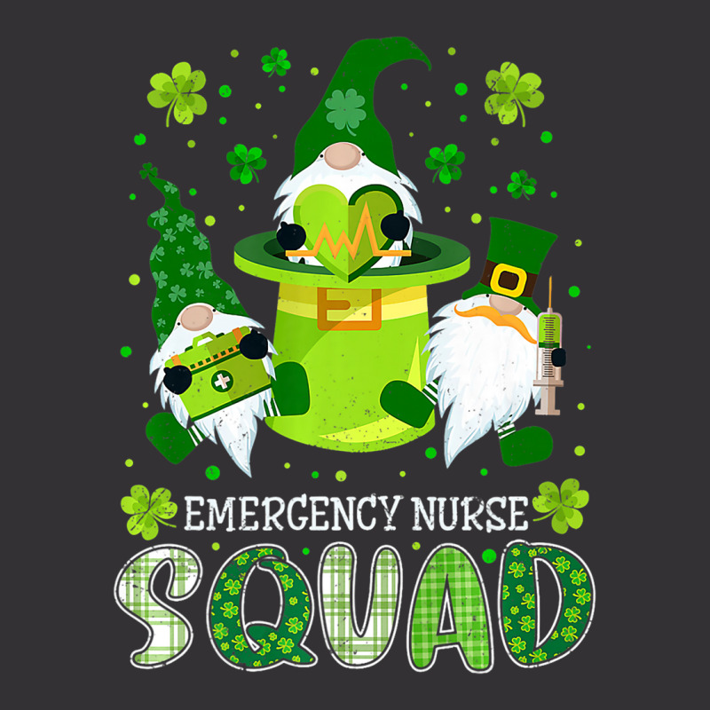 Emergency Nurse Squad Nursing St Patrick Day Gnome Vintage Hoodie | Artistshot