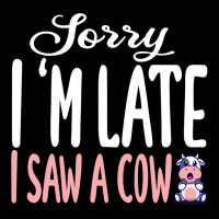 Funny Cow Sorry Im Late I Saw A Cow Lover Farmer Fleece Short | Artistshot