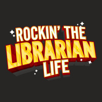 Funny Rockin The Librarian Life Book Room Libraria Ladies Fitted T-shirt | Artistshot