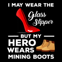 Funny Hero Wears Mining Boots Coal Miner Wife Cropped Hoodie | Artistshot