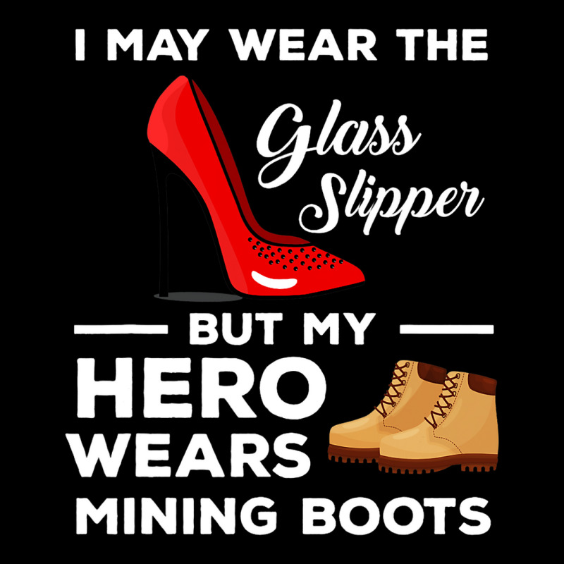 Funny Hero Wears Mining Boots Coal Miner Wife Cropped Hoodie by KarimSatterfield | Artistshot