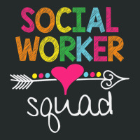 Social Worker Squad Rainbow Women School Social Wo Women's Triblend Scoop T-shirt | Artistshot