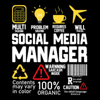 Social Media Manager Funny Social Media Marketing  Adjustable Cap | Artistshot