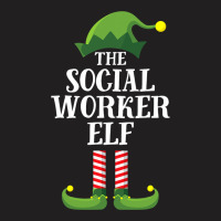 Social Worker Elf Matching Family Group Christmas  T-shirt | Artistshot