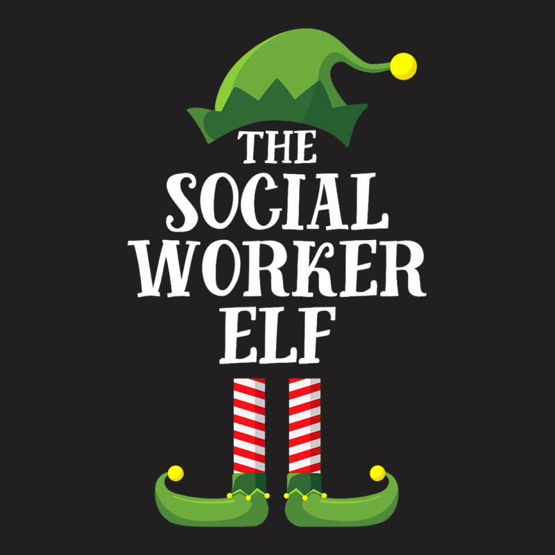 Social Worker Elf Matching Family Group Christmas  T-Shirt by StevieDerry | Artistshot