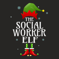 Social Worker Elf Xmas Groupe Matching Pajama Chri Ladies Fitted T-shirt | Artistshot