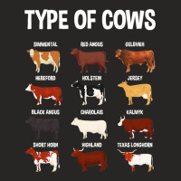 Types Of Cows Farming Farmer Costume Graphic Art C Ladies Fitted T-shirt | Artistshot