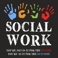 Social Work Not For The Income Rainbow Hands Ladies Fitted T-shirt | Artistshot