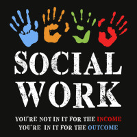 Social Work Not For The Income Rainbow Hands Scorecard Crop Tee | Artistshot