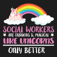 Social Worker Quote Cute Rainbow Fabulous Magical  Classic T-shirt | Artistshot