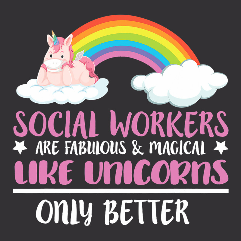 Social Worker Quote Cute Rainbow Fabulous Magical  Vintage Hoodie by NariahPringle | Artistshot