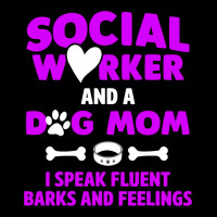 Social Worker And Dog Mom I Speak Fluent Barks And Cropped Sweater | Artistshot