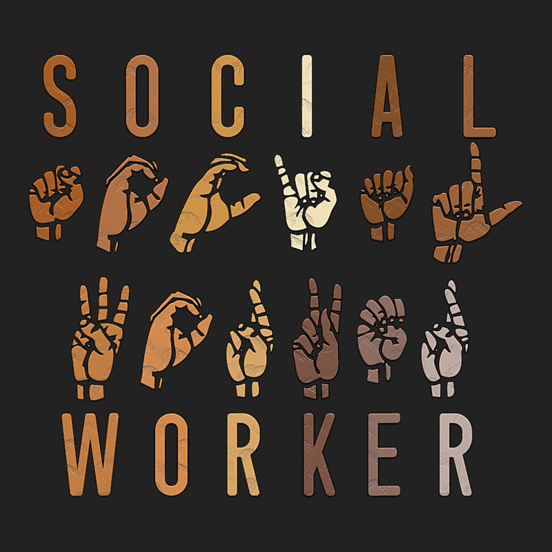 Custom Social Worker Appreciation Month Asl Sign Language Backpack By