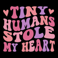 Tiny Humans Stole My Heart Valentines Day Groovy L Maternity Scoop Neck T-shirt | Artistshot