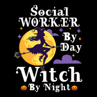 Social Worker By Day Witch By Night Socialwork Hal Women's V-neck T-shirt | Artistshot