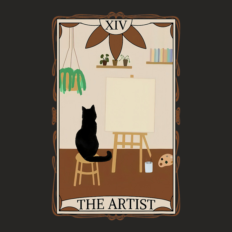 The Artist Tarot Card Art Teacher Cat Painting Lov Ladies Fitted T-shirt | Artistshot