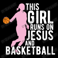 This Girl Runs On Jesus And Basketball Christian Girls Players Cute Gi Youth Zipper Hoodie | Artistshot