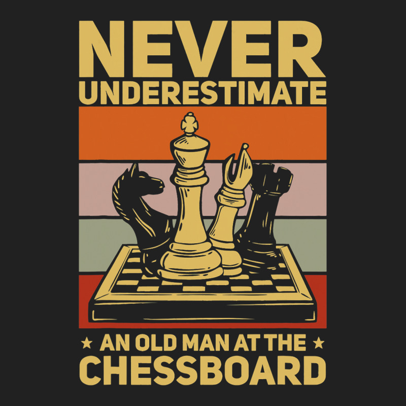 Chess Grandmaster An Old Man At The Chessboard Basic T-shirt by Enjoyby | Artistshot