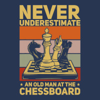 Chess Grandmaster An Old Man At The Chessboard Men Denim Jacket | Artistshot