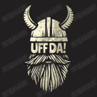 Uff Da Viking Helmet Funny Beard Scandinavian Mythology Popular Norweg T-shirt | Artistshot