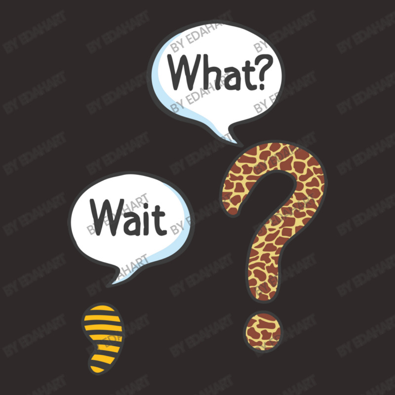 Wait What Funny Punctuation Question Mark And Comma Leopard Grammar Lo Racerback Tank | Artistshot