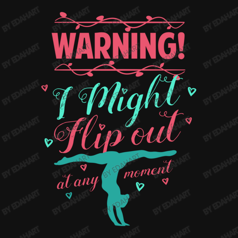 Warning! I Might Flip Out At Any Moment Funny Gymnast Girl Landscape Canvas Print | Artistshot