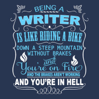 Funny Being A Writer Is Like Riding A Bike Ladies Denim Jacket | Artistshot