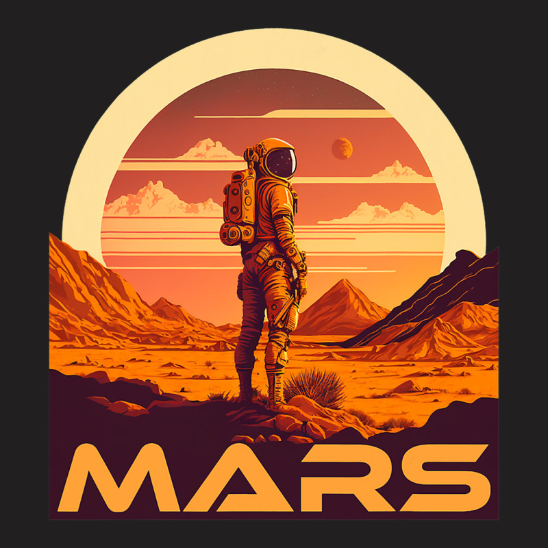 Explore Mars Vintage Martian Astronaut Space Astro T-shirt | Artistshot