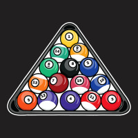 Colorful Cue Balls Billiards Rack T-shirt | Artistshot