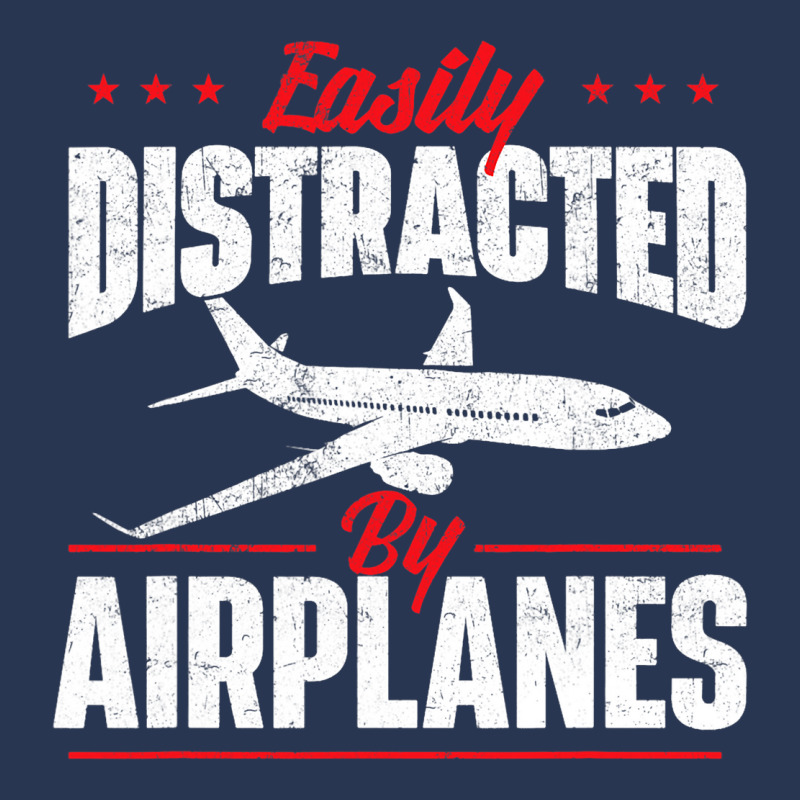 Easily Distracted By Airplanes Aircraft Fan Airlin Men Denim Jacket | Artistshot