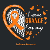 Men Women Father I Wear Orange For My Dad Leukemia Awareness Premium T Crewneck Sweatshirt | Artistshot