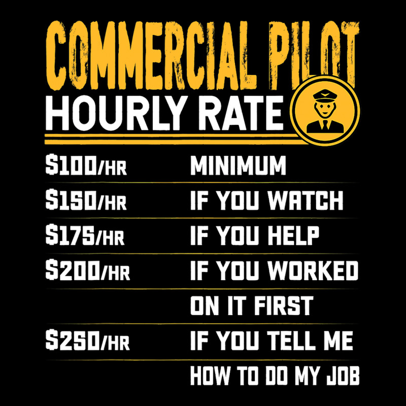 Commercial Pilot Hourly Rate Funny Airplane Airlin Adjustable Cap | Artistshot