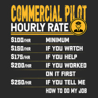 Commercial Pilot Hourly Rate Funny Airplane Airlin Printed Hat | Artistshot